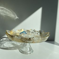 Gold and Silver Glass Cake Stands