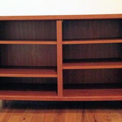 Preowned IKEA Bestå TV Stand / Storage Unit with Legs - Medium Brown MCM Minimalist Style