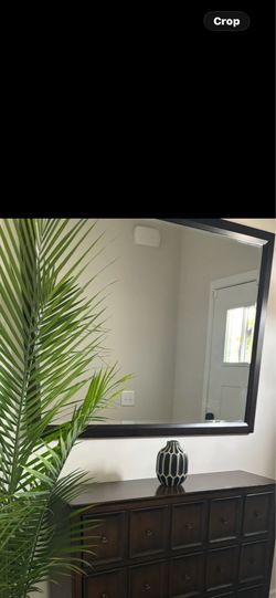 Dresser wood frame mirror