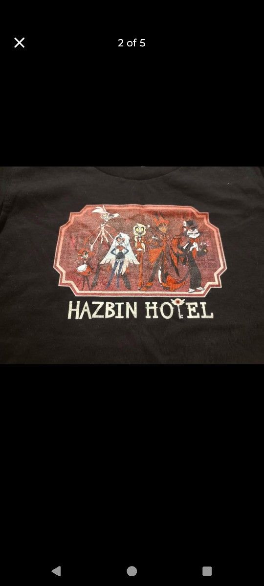 Gildan black XS Hazbin Hotel shirt (NWOT)