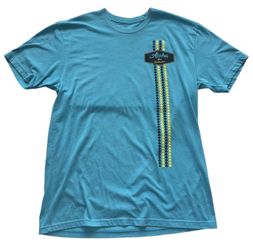 ALOHA AINA CONSTRUCTION T SHIRT MENS BLUE HAWAII KANEOHE OAHU TEE