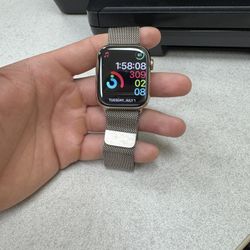 Apple Watch Series 7 Stainless Steel Gold edition 