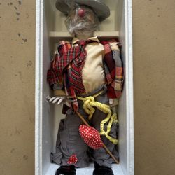 Hobo Clown Porcelain Doll