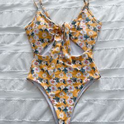 Yellow One Piece Bikini