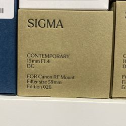 Sigma 15mm F1.4 For Canon RF 