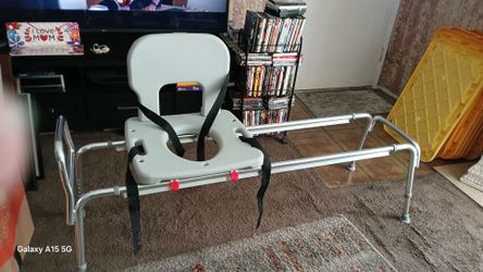 Large transfer chair from the the toilet to the tub