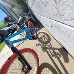 Blue Sunday bike red tires 20in