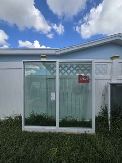 Brand New 71W x 71H PGT Impact Aluminum Sliding Window