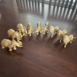 Safari Animals Figures, Gold Wild Animals Figures Animals Toy for Kids