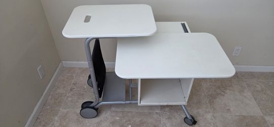 FS: Computer desk with wheels, tray, drawer