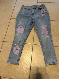 LADIES ADVENTURE TIME LUMPY SPACE PRINCESS JEANS MOM (US Size 18)