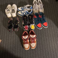 Sneaker Lot (1 Pair Dunks, 2 Jordan 1s, 4 AF1s)