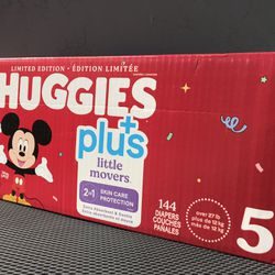 Huggies  Little Movers Plus Size 5/144 Diapers 