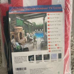 Deluxe Outdoor Tv Cover, Acover, American Flag