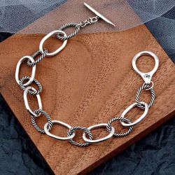 Silver Women's Men's Unisex Chain Bracelet Gift