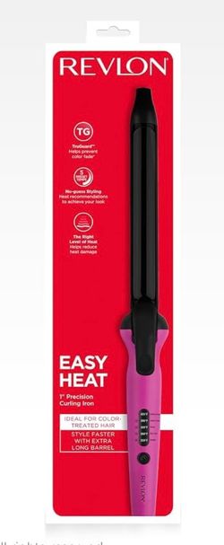 REVLON Easy Heat 1-inch curling iron with extra-long barrel