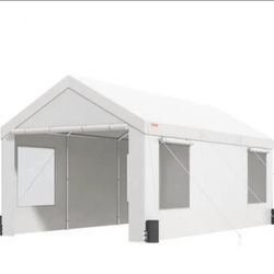 Carport, Heavy Duty 10x20ft Car Canopy, Outdoor Garage Shelter with Removable Sidewalls, Roll-up 