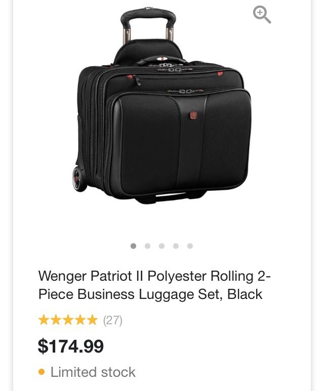Wenger patriot II polyester rolling carry on