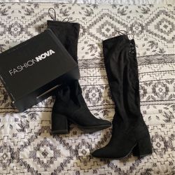 FashionNova thigh high boots 