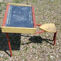 Antique Child's Chalkboard Desk Rare