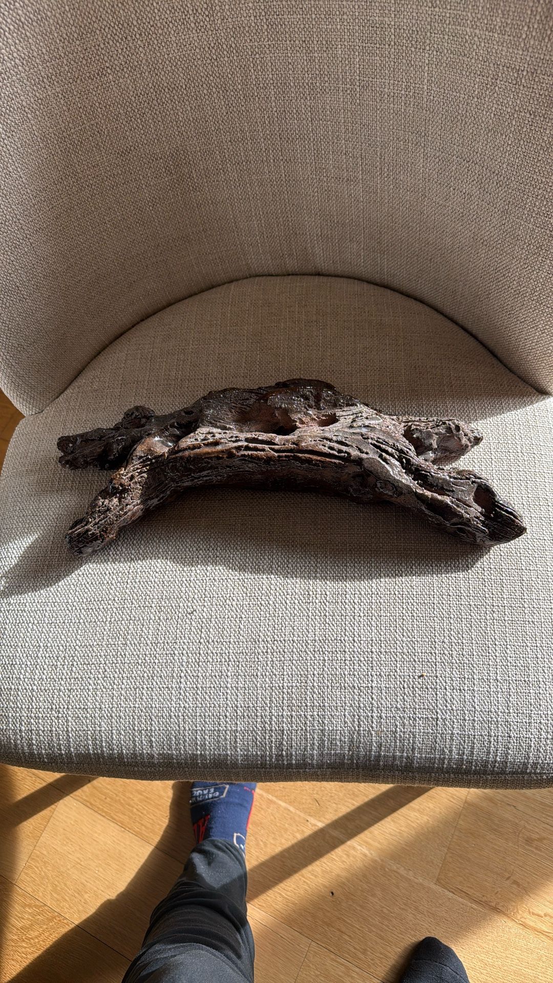 Handmade tree trunk pottery