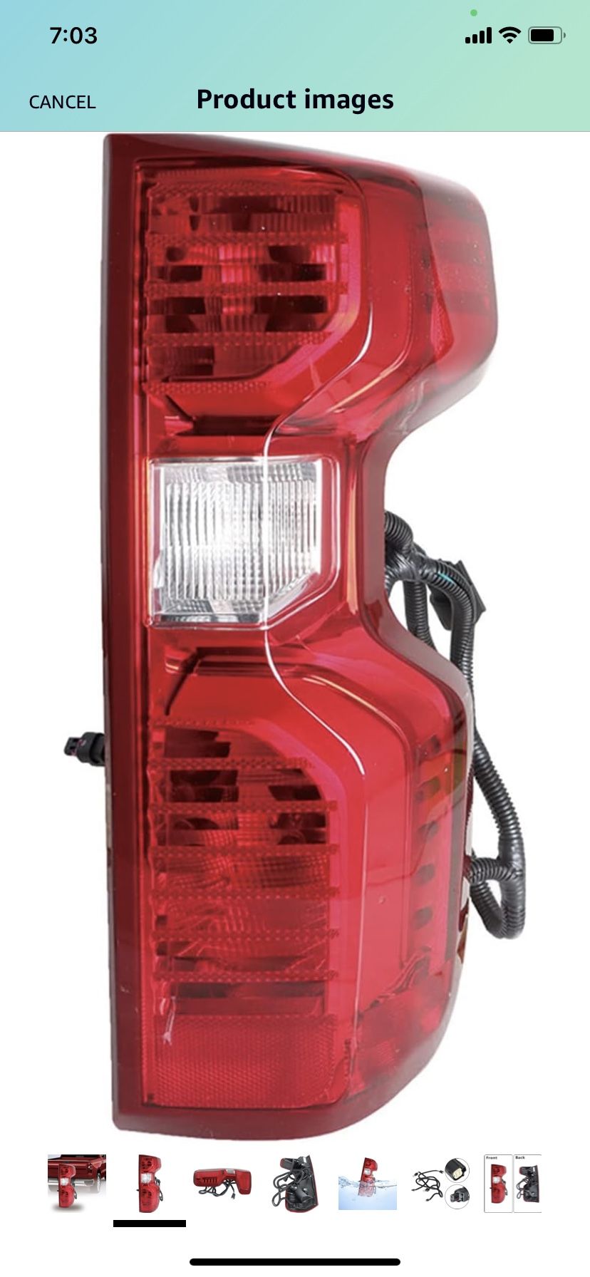 Tail Light Assembly Brake Lamp OE Style Replacement for 2019-2021 Silverado 1500 Passenger Side