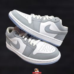 Jordan 1 Low Wolf Grey, Size 7W (5.5Y)