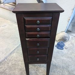 Mahogany Wooden Jewelry Stand
