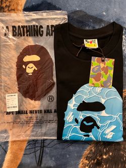 BAPE ABC Sea Surface Camo Ape Tee — Size S