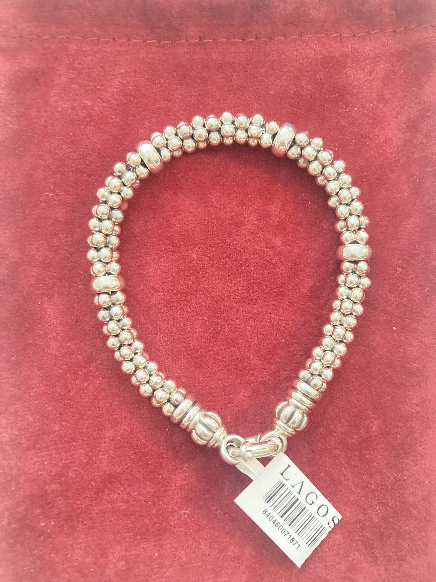 READ entire Ad BEFORE MESSAGING - Lagos Caviar Station bracelet Sterling Silver 7” 925 Retail jewelry jewlery  Earrings