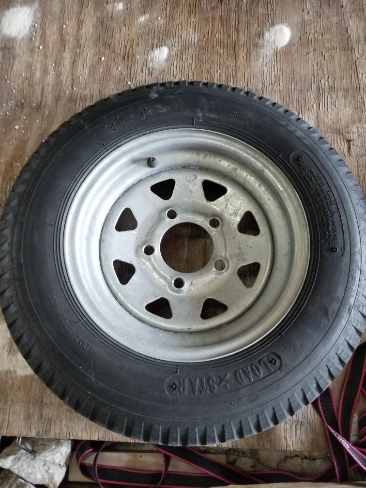 Trailer tire 5.30 x12 5 lug (2)