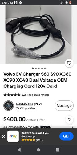 Volvo electric car Charger