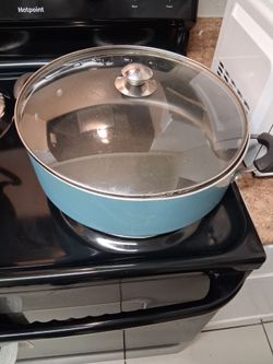 14 in x 4 in Deep Aluminum Blue Skillet