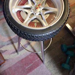 Ostar Car 10.5 inch wheel clock 26.5 inch stool