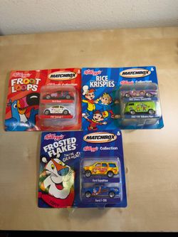 2001 Matchbox Kellogg’s Cereal Collection 2-Pack Lot (Set of 3) - Brand New