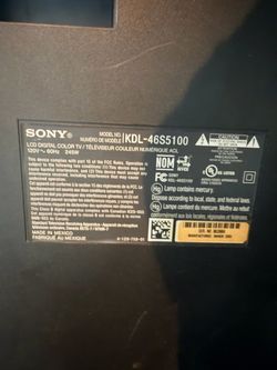 46 inch Sony TV  No remote