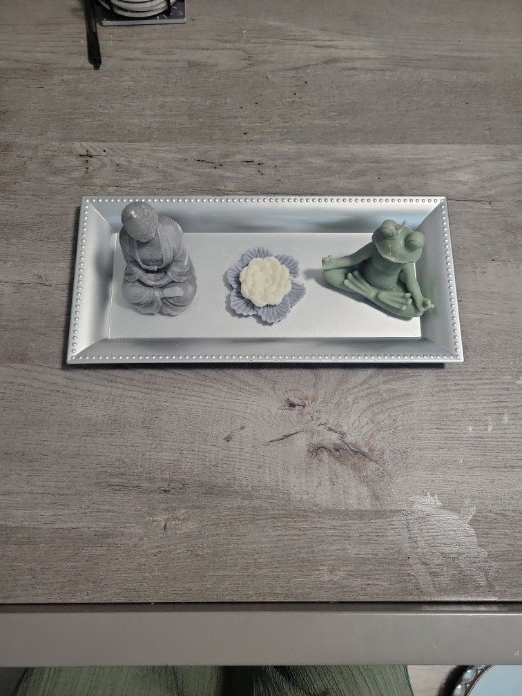Budda Candle & Yogi Frog With Lotus 🪷 