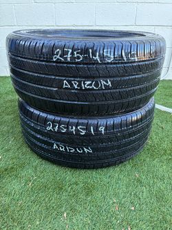 2 USED TIRES 275/45/19 ARIZUN ARESTA ZG02 $180 CASH PRICE MOUNTED & BALANCE
