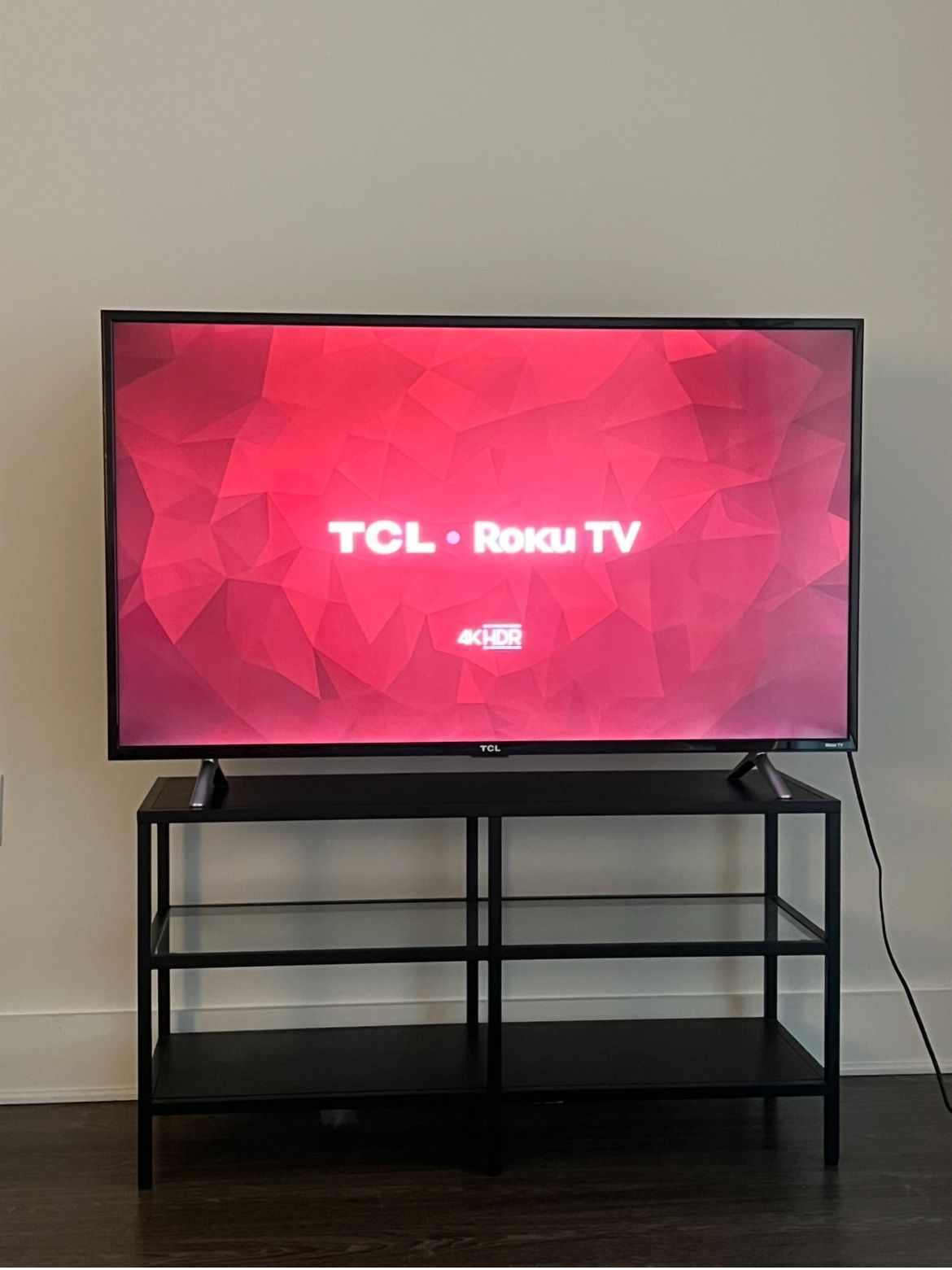 TCL 49” 4K Roku Smart TV + IKEA TV Stand