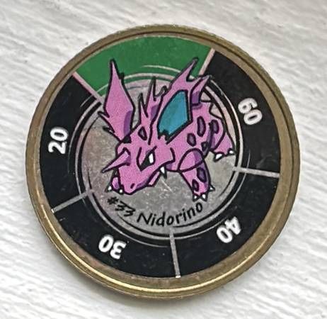 Pokemon Nidorino #33 Battling Coin Game Nintendo Hasbro 1999