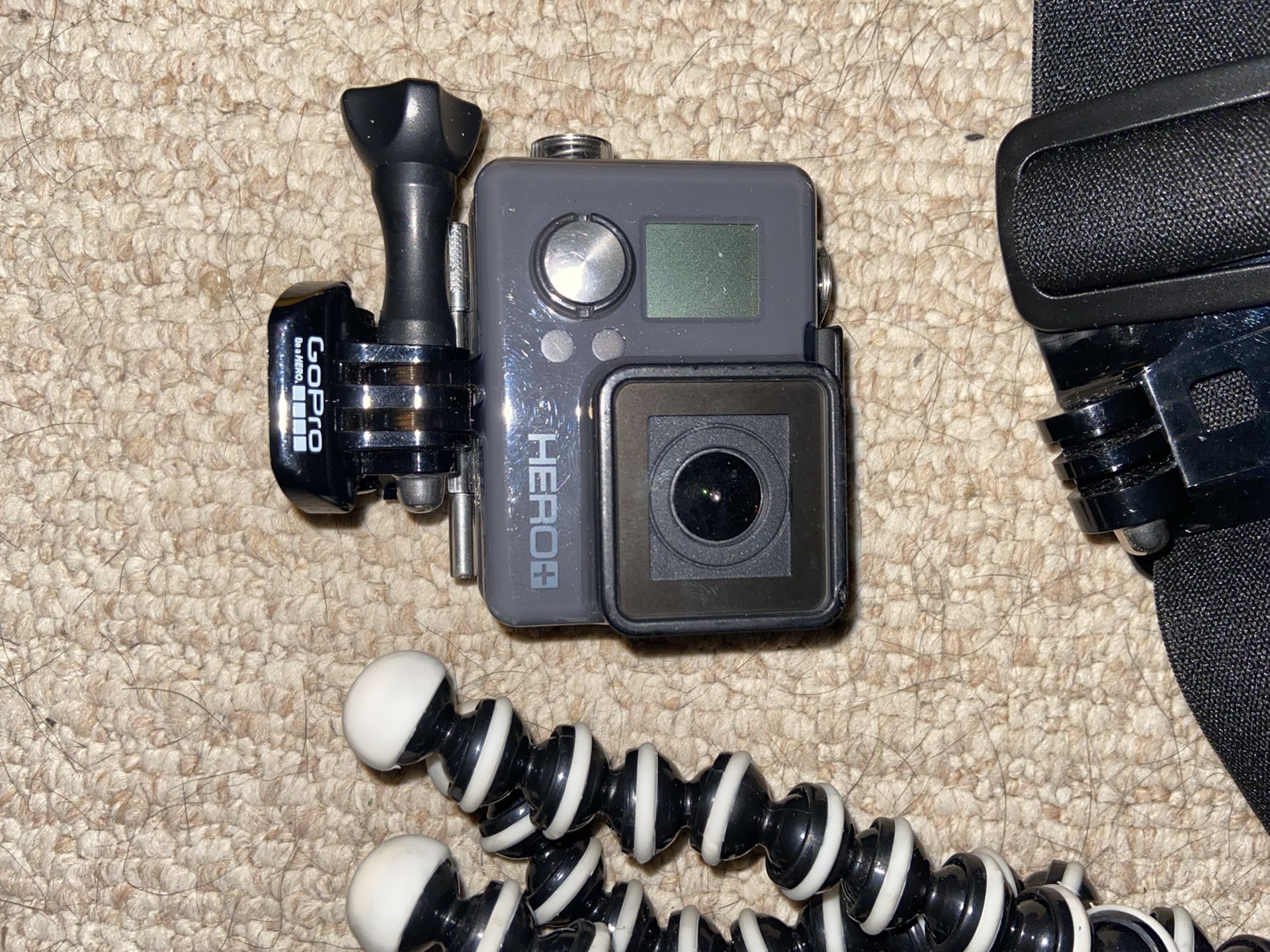 GoPro hero plus with accessories