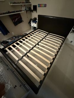 Queen leather low bed FREE!!!