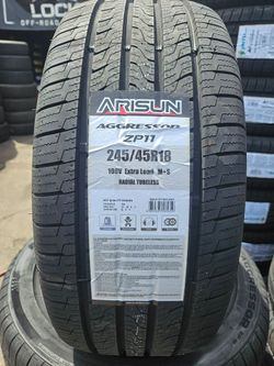 245-45-18 !!! ARISUN AGGRESSOR A/S !!! $340 LAS 4 LLANTAS MONTADAS Y BALANCEO INCLUIDO 👌