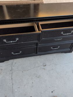Ashley Cavallino Black 6-Drawer Double Dresser.  $100