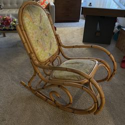 Bent Cane Rocking Chair Vintage 