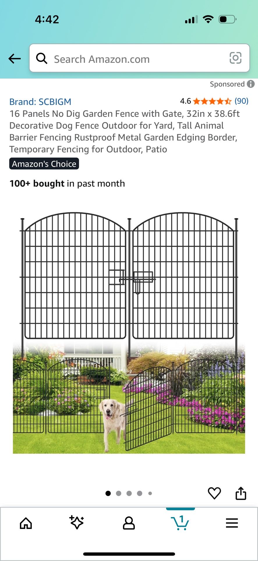 NIB outdoor decorative Garden/pet Fence