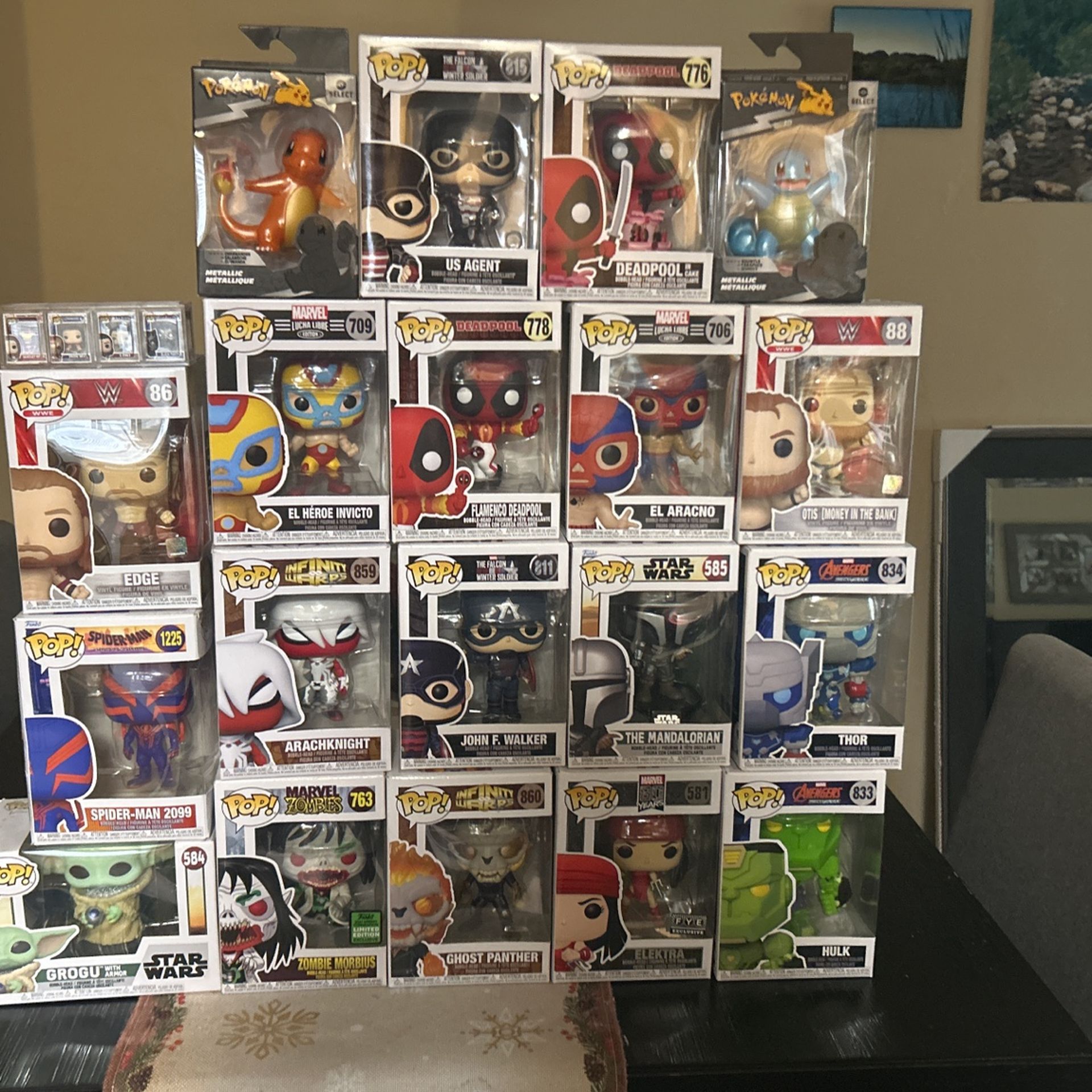 Funko Pops With Some Pokémon Items 