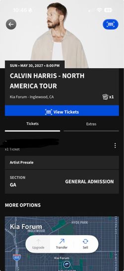 SELLING Calvin Harris Floor Kia Forum 5/30