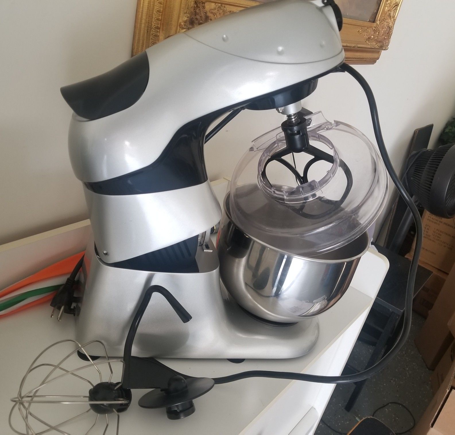 COOKS 5-QUART 12-SPEED STAND MIXER SILVER SM248 WITH ATTACHMENTS