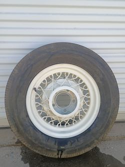 Vintage Ford Rim with tire